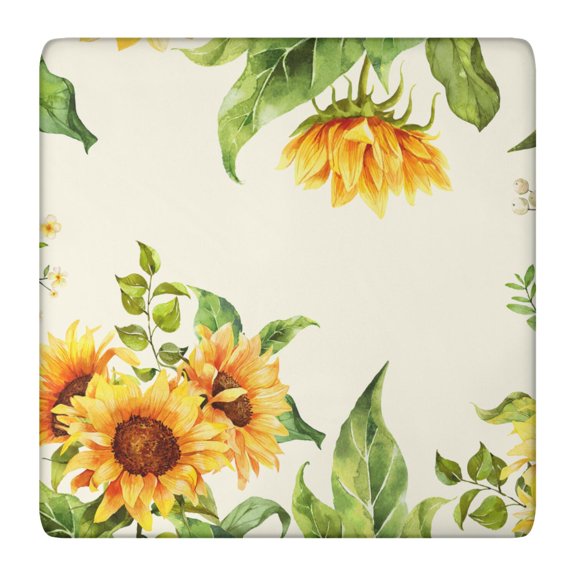 Fitted Tablecloth Vintage Floral with Botanical Garden Print, Waterproof Wipeable Table Cover with Back for Outdoor Indoor Decor