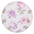 thumbnail image 1 of Fitted Tablecloth with Floral Design, Elastic Round Edge for Secure Hold, Durable and Wipeable Polyester, Fits 44-52 Inch Round Table, 1 of 7