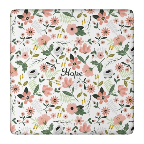 Fitted Tablecloth with Sunflower and Daisy Wildflower Design, Square Waterproof Backed Table Cover for Country Rustic Setting