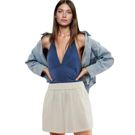 Fitted V-Neck Knitted Top