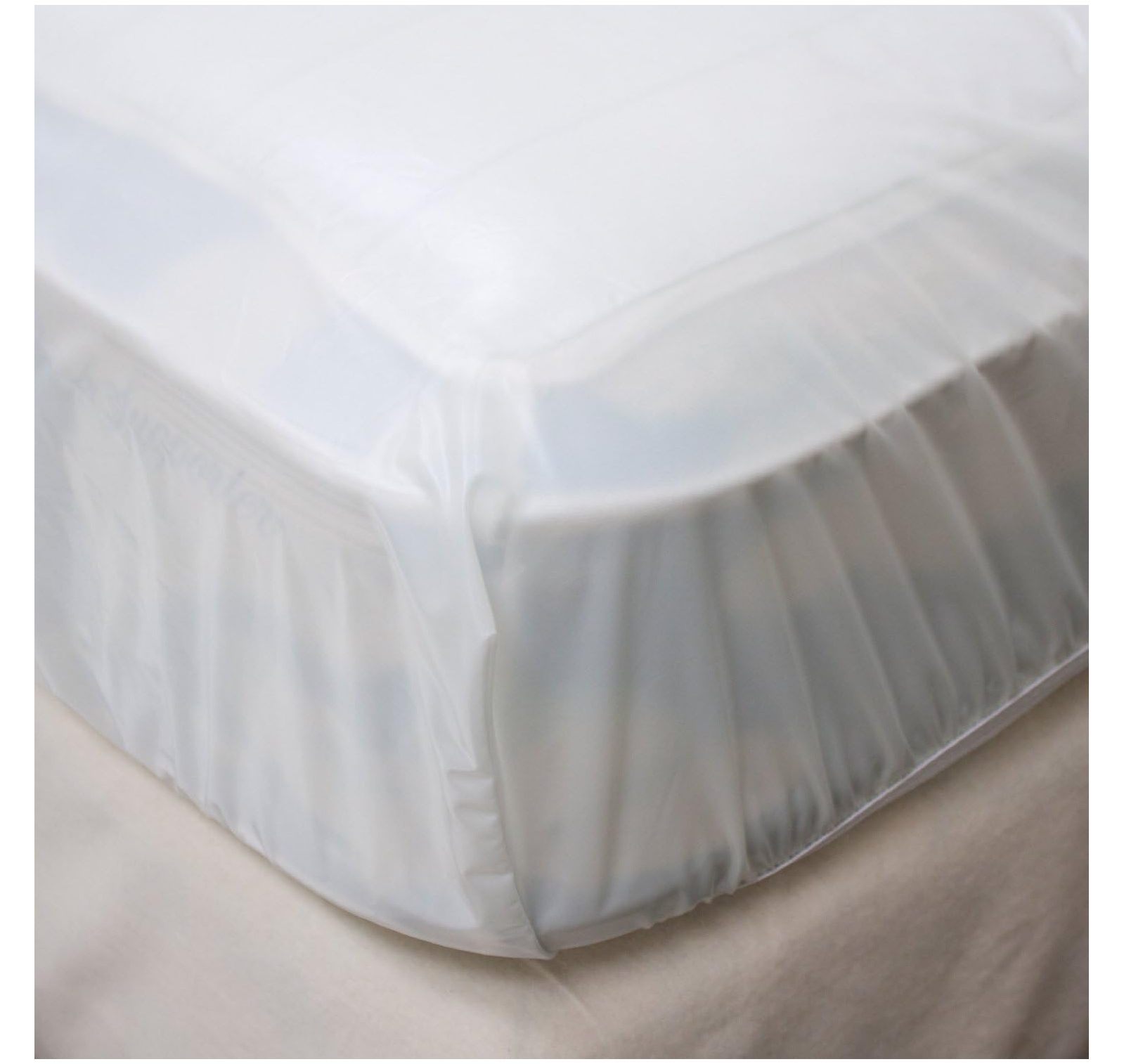 Fitted Waterproof Plastic Mattress Cover (Queen) ONE