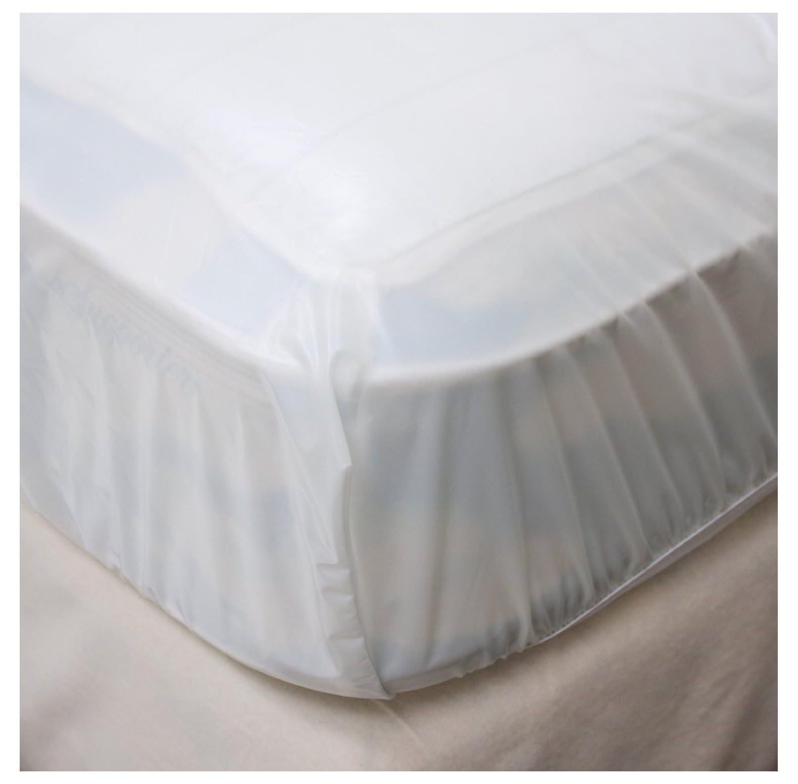 Fitted Waterproof Plastic Mattress Cover (Queen) ONE