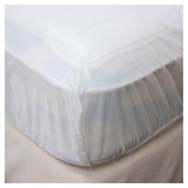 Fitted Waterproof Plastic Mattress Cover (Queen) ONE