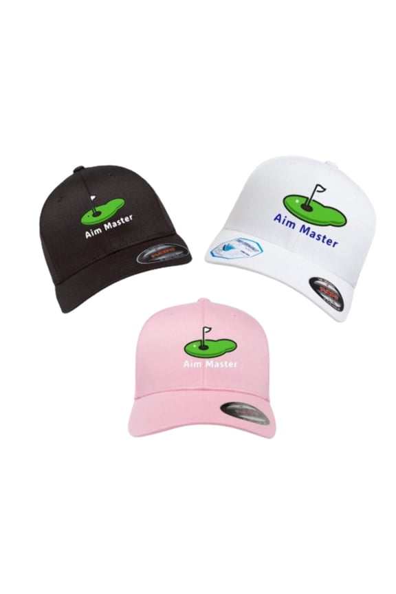 Fitted Cap Embroidered with Aim Master Logo. 100% Polyester and Cotton