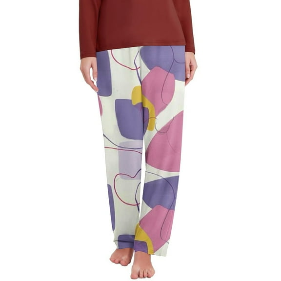 Fitted Women's Patterned Sleep Pants: Soft, Breathable Fabric with Flattering Elastic Waist