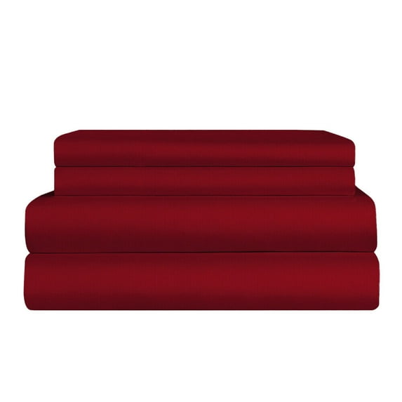 Fitted and Flat Sheets Single 1 PC Solid Color Deep Pocket Stain Resistant 2500
