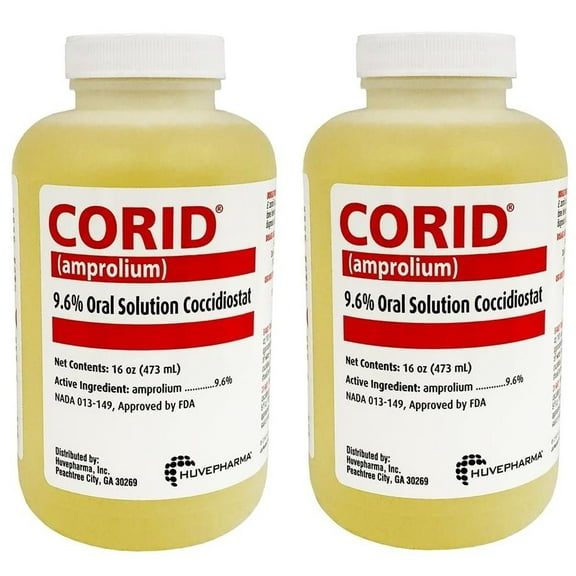 Fitter Critter Bundle containing Huvepharma Corid 16oz 2 Pack w/Usage Chart