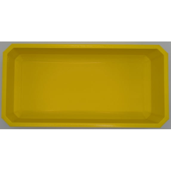 Fitter Critter Rectangle Slim Low Profile Bins / Organizers / Dividers / Small Parts Tray for Milwaukee Packout YELLOW, OPEN RECTANGLE