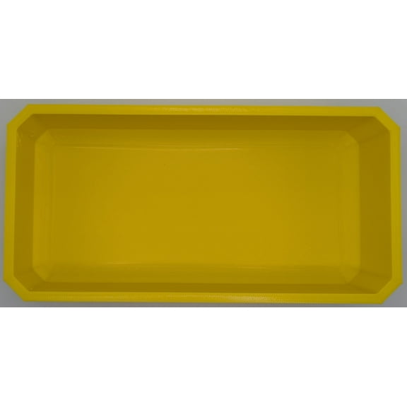 Fitter Critter Rectangle Slim Low Profile Bins / Organizers / Dividers / Small Parts Tray for Milwaukee Packout YELLOW, OPEN RECTANGLE