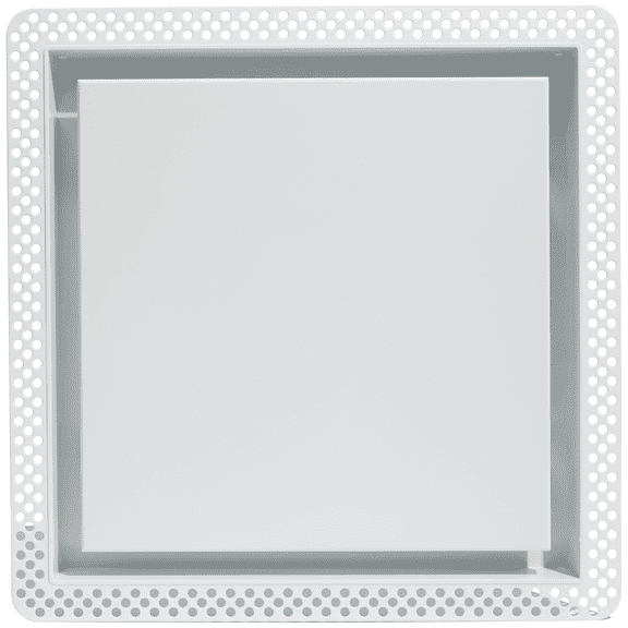 Fittes Flush Exhaust Mount [Lite], Minimalist ABS Plastic Bathroom Ventilation Fan Upgrade Cover for Wall or Ceiling, Pro Install, – 14"x14" – Cotton White