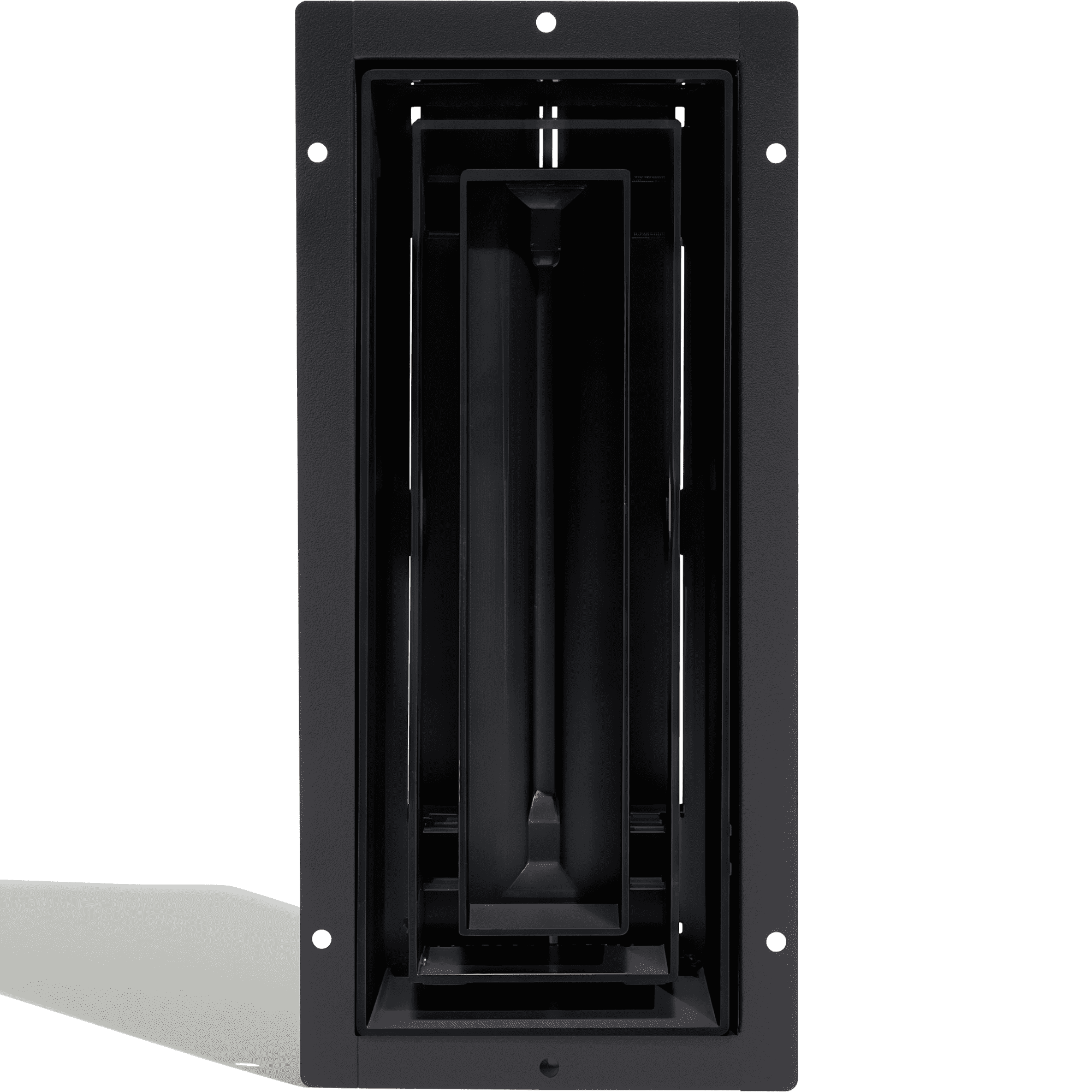 Fittes Flush Floor Vent [Lite+], ABS Plastic HVAC Air Return Register Cover, Customizable Adjustable Improved Airflow Solution for Home Floor, Damper Included – 4"x10" – Matte Black – 1 Pack
