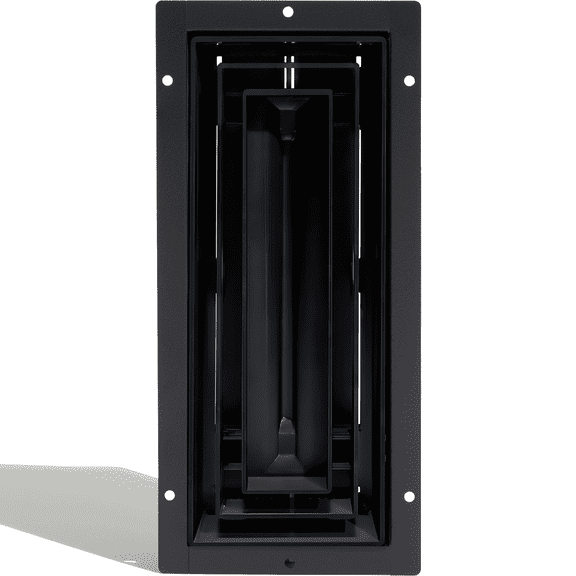 Fittes Flush Floor Vent [Lite+], ABS Plastic HVAC Air Return Register Cover, Customizable Adjustable Improved Airflow Solution for Home Floor, Damper Included – 4"x10" – Matte Black – 1 Pack