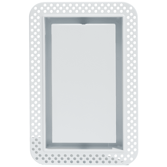 Fittes Flush Wall Vent [Lite], Minimalist ABS Plastic HVAC Air Return Register Cover, Customizable Modern Airflow Solution for Home or Ceiling, Pro Install – 6"x14" – Cotton White