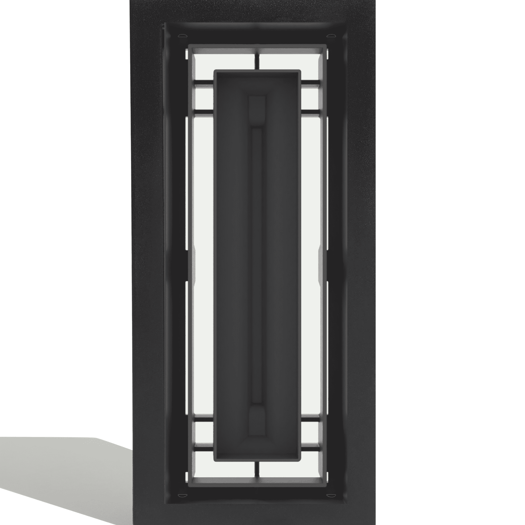 Fittes Framed Floor Vent [Lite+], Minimalist ABS Plastic HVAC Air Return Register Cover, Customizable Increased Airflow Solution for Home Floor, Easy 15-Min DIY Install – 4"x10" – Matte Black–1 Pack