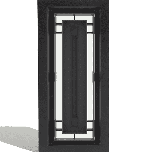 Fittes Framed Floor Vent [Lite+], Minimalist ABS Plastic HVAC Air Return Register Cover, Customizable Increased Airflow Solution for Home Floor, Easy 15-Min DIY Install – 4"x10" – Matte Black–1 Pack