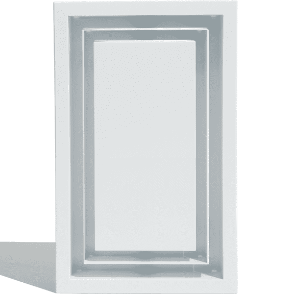 Fittes Framed Wall Vent [Lite+], Minimalist ABS Plastic HVAC Air Return Register Cover, Customizable Increased Airflow Solution for Home or Ceiling, 15-Min DIY Install – 8"x14" – Cotton White–1 Pack