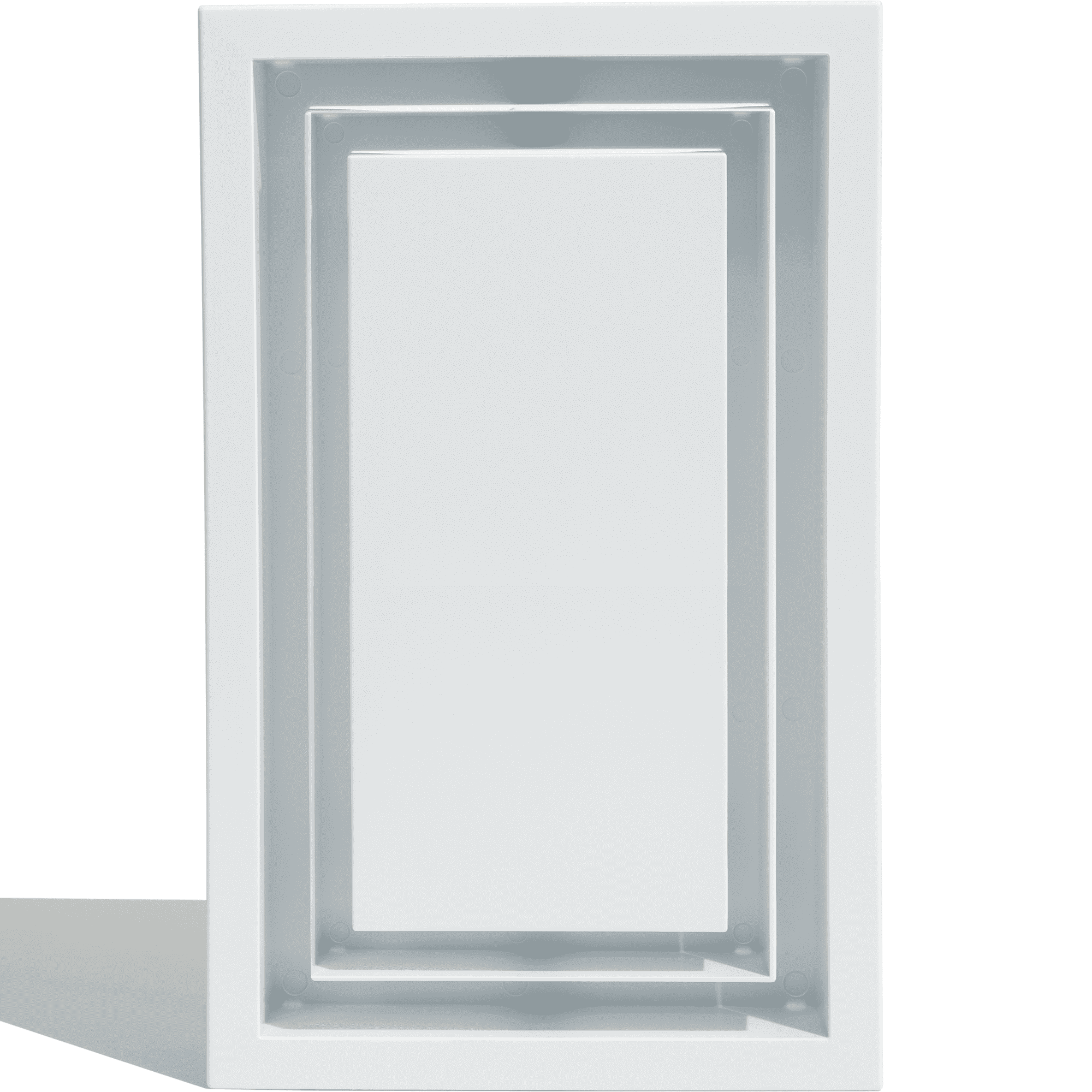 Fittes Framed Wall Vent [Lite+], Minimalist ABS Plastic HVAC Air Return Register Cover, Customizable Increased Airflow Solution for Home or Ceiling, 15-Min DIY Install – 4"x10" – Cotton White–1 Pack
