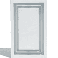 thumbnail image 1 of Fittes Framed Wall Vent [Lite+], Minimalist ABS Plastic HVAC Air Return Register Cover, Customizable Increased Airflow Solution for Home or Ceiling, 15-Min DIY Install – 10"x10" –Cotton White –1 Pack, 1 of 14