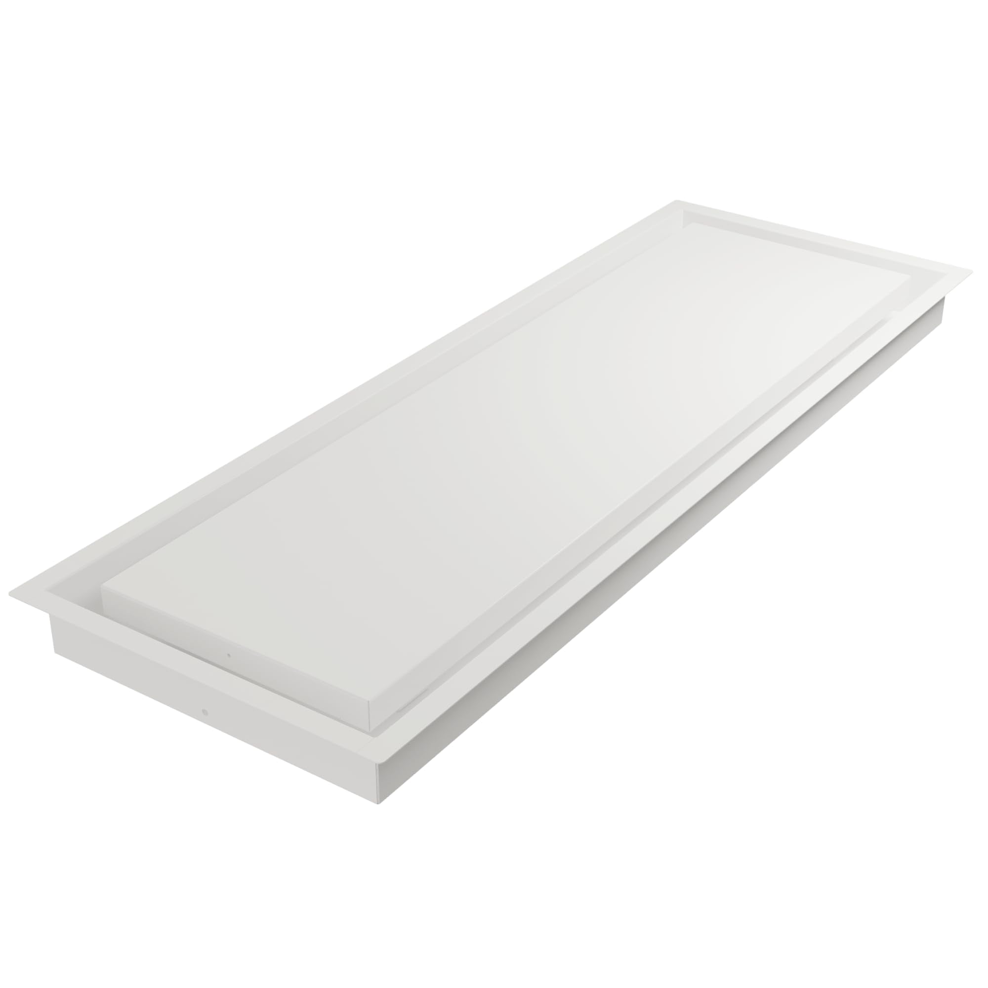 Fittes Framed Wall Vent [Luxe], Minimalist Steel HVAC Air Return Register Cover, Customizable Adjustable Airflow Solution for Home or Ceiling, 15-Min DIY Setup, Damper Included, 10"x30.25",Satin Whit