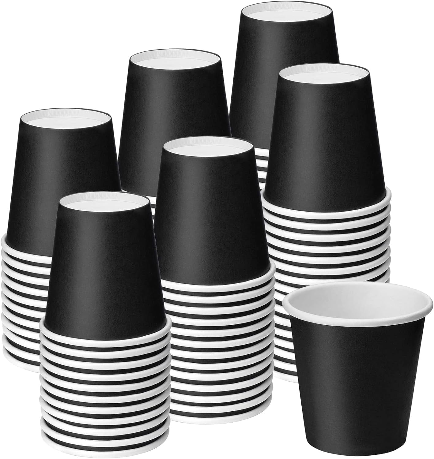 Fitting 100-Count 4 oz Black Disposable Paper Cups - Walmart.com