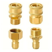 Fitting,Coupler Pressure Adapters Pressure Quick 4 Pcs M22 To 3/8 Inch 15mm To 3/8 Quick Coupler Pressure Kit 4 Pcs Inch Quick Coupler Quick Kit M22 15mm To Pressure Adapters