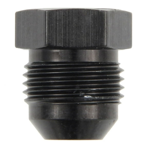 Fitting Plug 12 AN Hex Head Aluminum Black Anodize Each