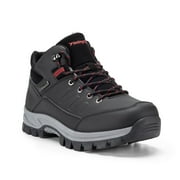 FITTINGTON Wide Mens Winter Boots Insulated Snow Boots Outdoor Trekking Hiking Mid Calf Boots, Slip Resistance