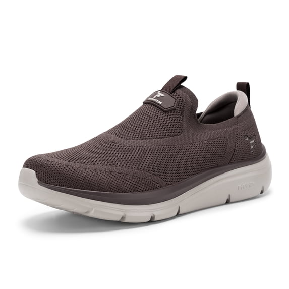 Fittington Men's Extra Wide Slip on Walking Shoes - Hands Free Lightweight Sneakers with Arch Support & Cushioned Sole, Easy on & off