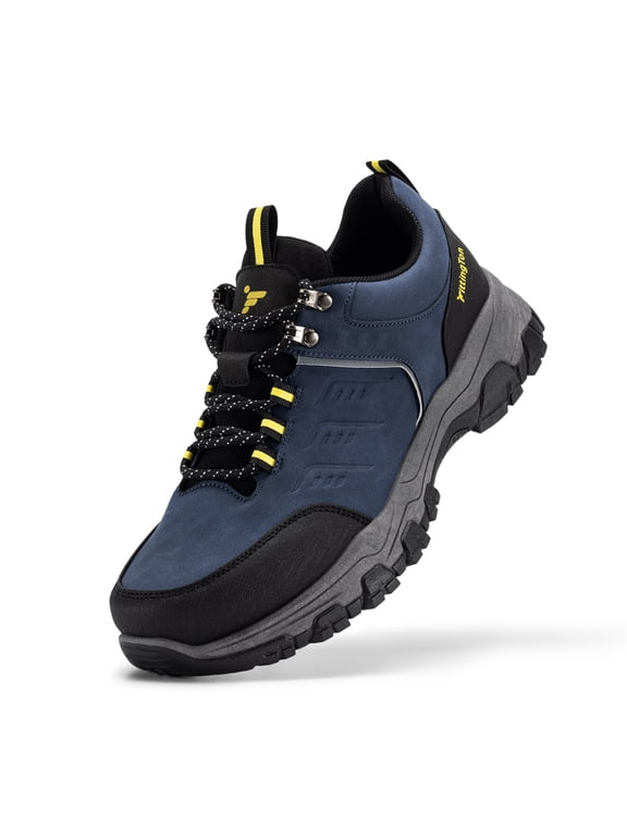 Men's Hiking Shoes Trekking Trails Outdoor Sneakers Walking Shoes with Arch Support, Reflective Safety Feature
