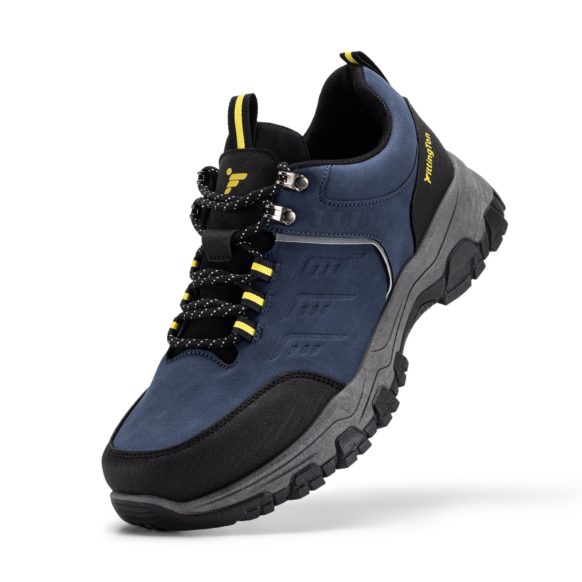 Fittington Men's Hiking Shoes Trekking Trails Outdoor Sneakers Walking Shoes with Arch Support, Reflective Safety Feature