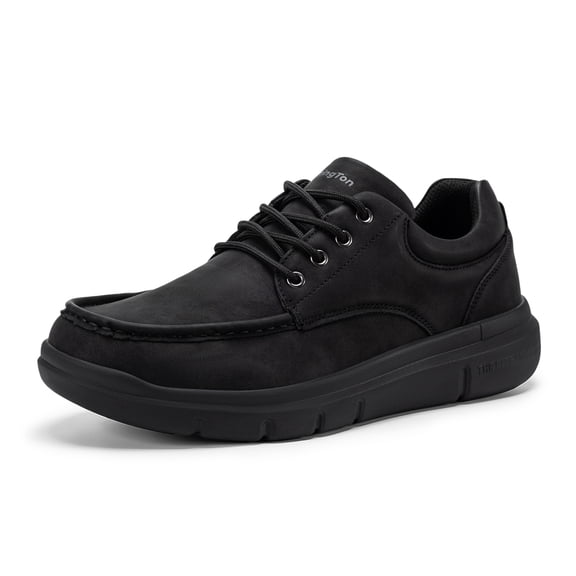 Fittington Men's Lightweight Wide Fit Casual Shoes Non-Slip Water-Resistant Dress Shoes with Arch Support for Men