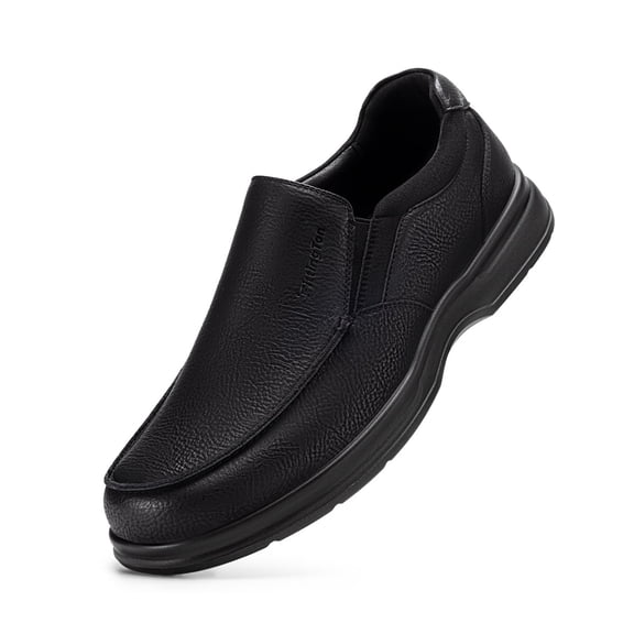 Fittington Men's Slip-On Dress Shoes Wide Width Casual Walking Shoes Business Leather Shoes for Men 10.5 Wide