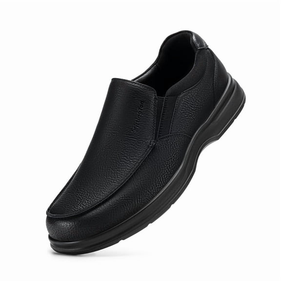 Fittington Men's Slip-On Dress Shoes Wide Width Casual Walking Shoes Business Leather Shoes for Men 10.5 Wide