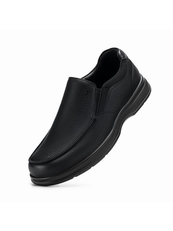 Men's Slip-On Dress Shoes Wide Width Casual Walking Shoes Business Leather Shoes for Men 11 Wide