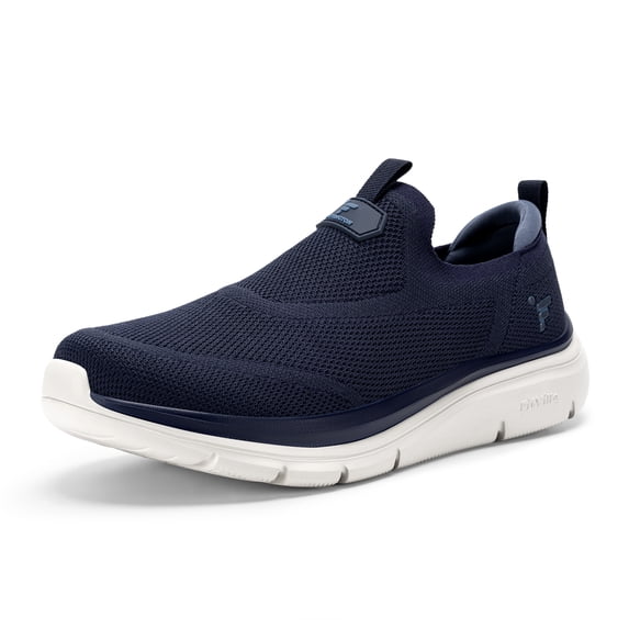Fittington Men's Wide Slip on Walking Shoes - Hands Free Lightweight Sneakers with Arch Support & Cushioned Sole, Easy on & off