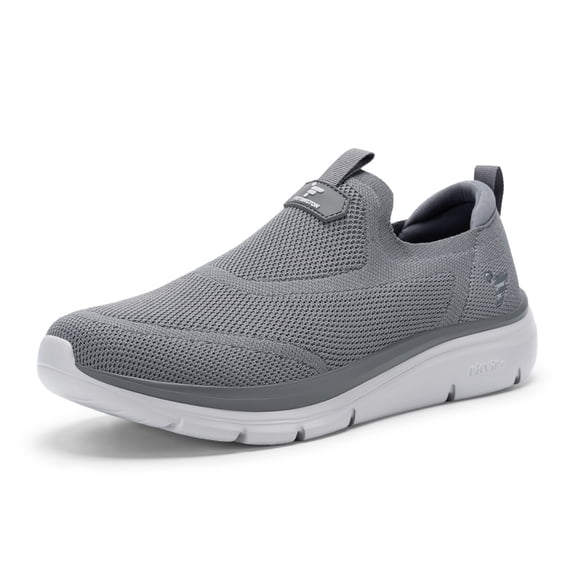 Fittington Men's Wide Slip on Walking Shoes - Hands Free Lightweight Sneakers with Arch Support & Cushioned Sole, Easy on & off