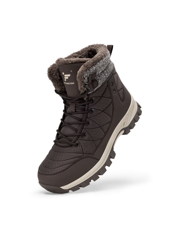 Men's Wide Warm Lined Winter Boots Lightweight Slip-Resistant Outdoor Snow Boots for Men