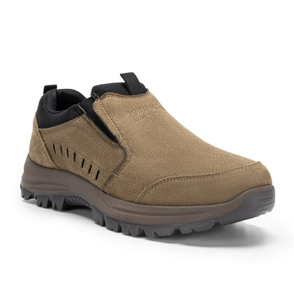 Fittington Mens Slip on Hiking Shoes Casual Outdoor Trainers Loafer, Khaki Color