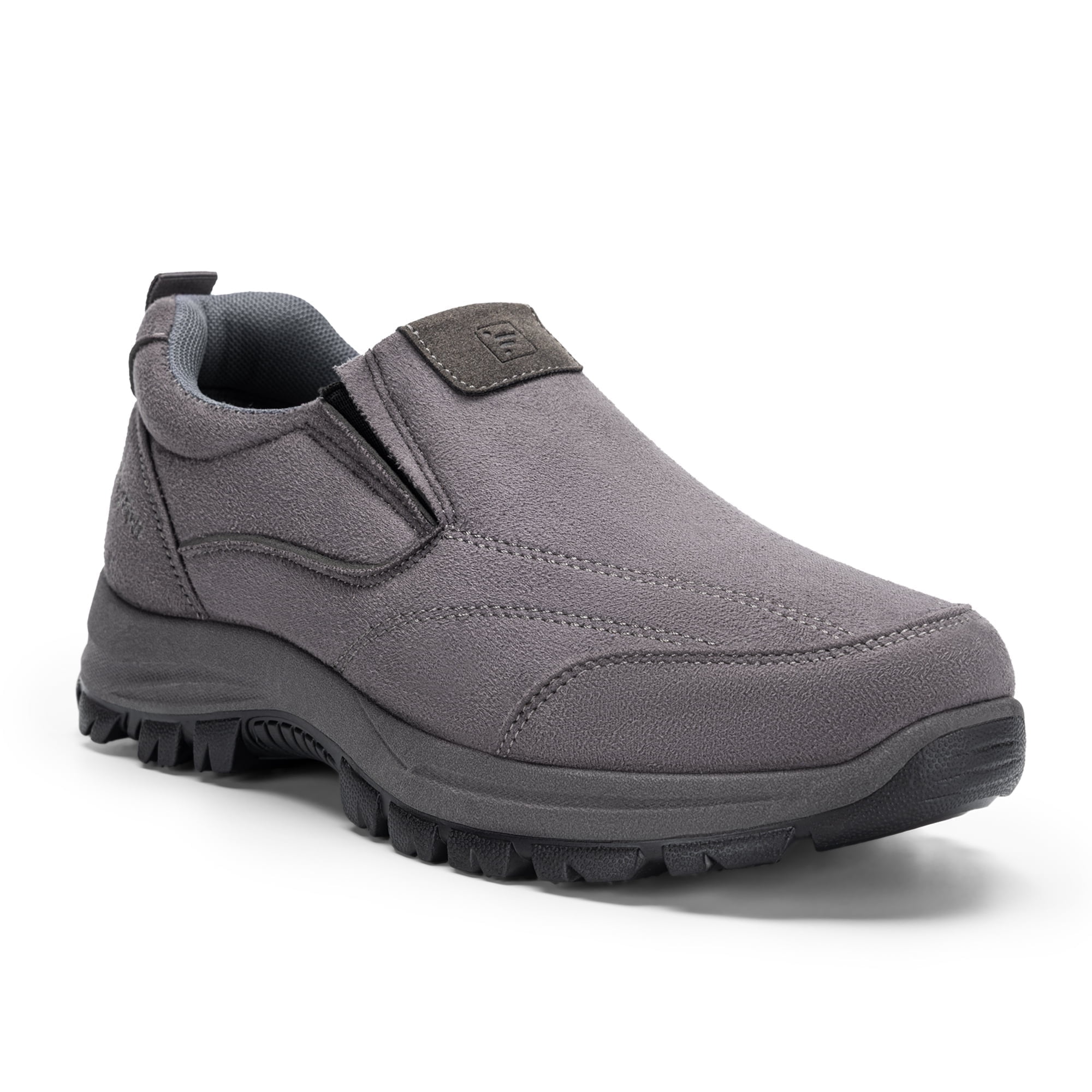 Fittington Mens Slip on Hiking Shoes Men's Walking Shoes Outdoor Trekking Loafer, Grey
