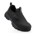 thumbnail image 1 of Fittington Slip on Shoes for Men Hiking Walking Shoes Trekking Loafer with Arch Support, Black-Size 8, 1 of 11