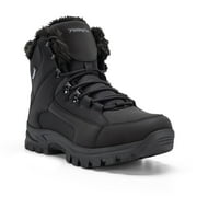FITTINGTON Winter Boots for Men Slip-Resistance Snow Boots Outdoor Insulated Mid Calf Winter Shoes