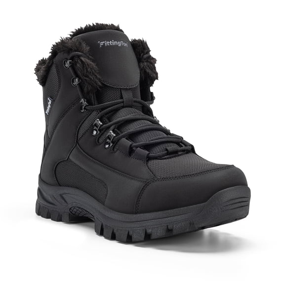 Fittington Winter Boots for Men Slip-Resistance Snow Boots Outdoor Insulated Mid Calf Winter Shoes