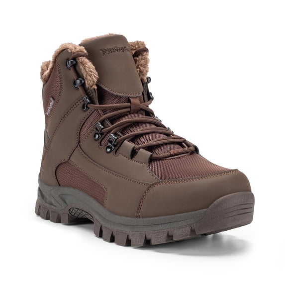 Fittington Winter Boots for Men Slip-Resistance Snow Boots Outdoor Insulated Mid Calf Winter Shoes