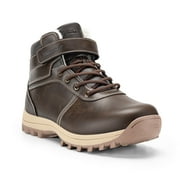 FITTINGTON Wide Men's Winter Boots Outdoor Mid Calf Hiking Boot(Coffee, 10 Wide)