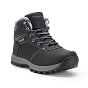 Mens Wide Snow Boots Slip-Resistant Winter Boots Warm Shoes for Outdoor Hiking (Black,10.5 Wide)