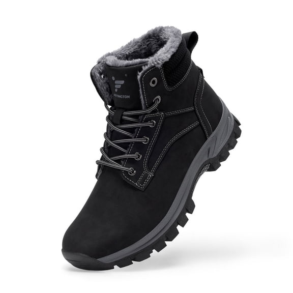 Fittington Winter Boots for Men Fleece Lining Warm Snow Boots Slip Resistant Wide Width Ankle Boots 11 Wide
