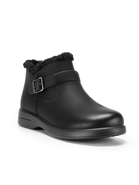 Womens Winter Boots Ankle Boots with Zippers Womens Booties Faux Warm Lining