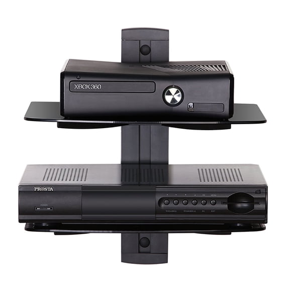 Fitueyes Universal Av Shelf Wall Mount Bracket Stand for AV Receiver Component Cable Boxes Gaming Systems DS203801GB