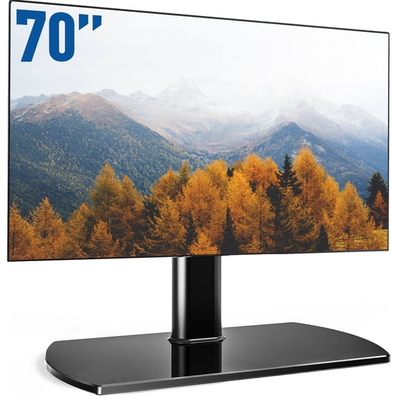 Fitueyes Universal Swivel Tabletop TV Stand base with Mount for 32 to 70 75 inch Sony Lg Samsung Apple LED LCD Flat screen TVs