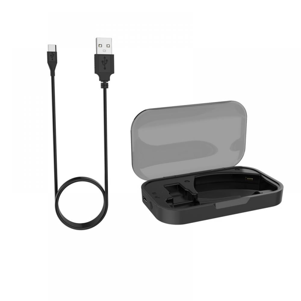 Fitup for Poly Headset Portable Charger, Voyager + Case Polycom) Legend - (Plantronics Case Black Charge